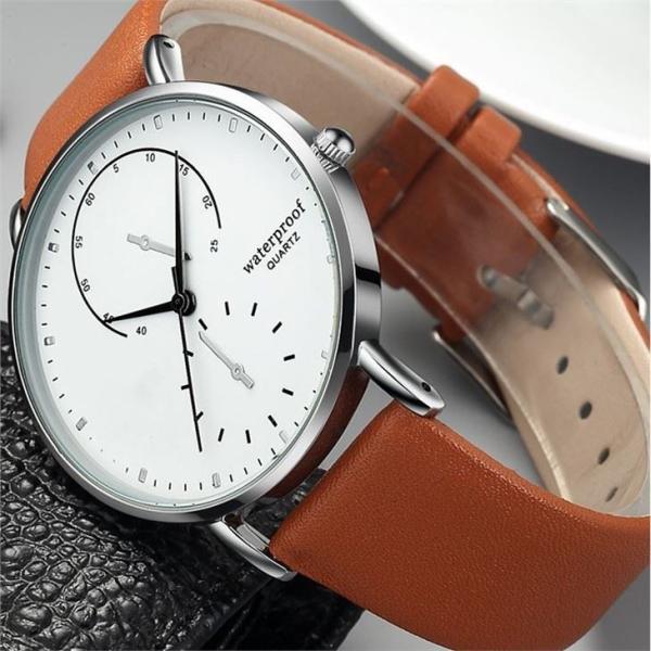 Waterproof Seal Couple Quartz Watch 20mm Strap Mineral Glass