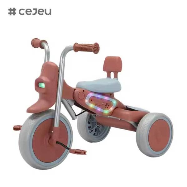 CJ-BY-117 Kids' Baby Tricycles with Lights and Music Foldable Tricycle Factory Prices Wholesale, Convenient Transportation