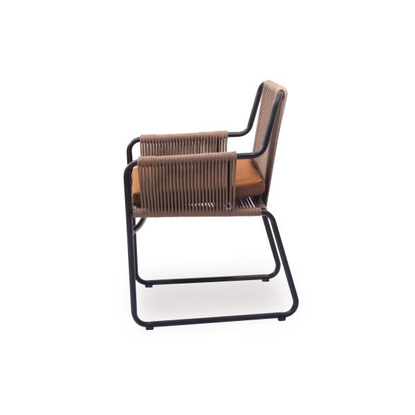 European Dining Modern Design Custom Rope Rattan Dinging Chair Restaurant Furniture