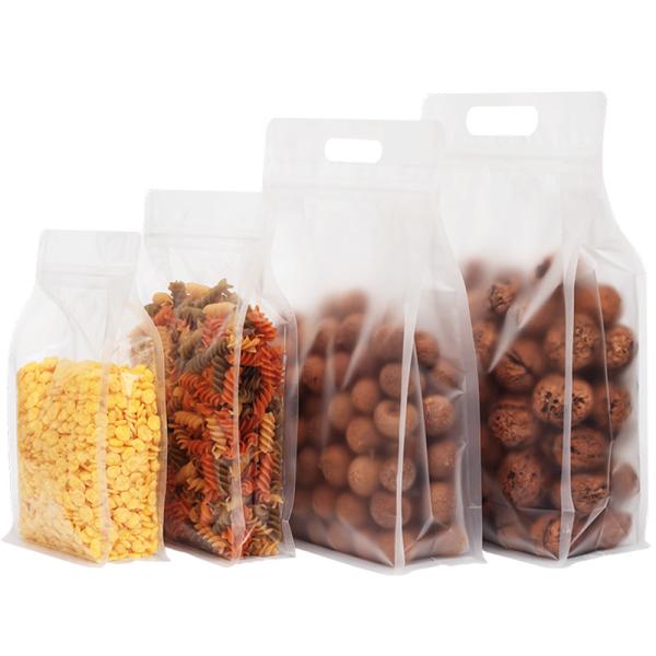 Capacity 2oz-128oz Plastic Cashew Nut Packaging Bag Clear Food Pouch
