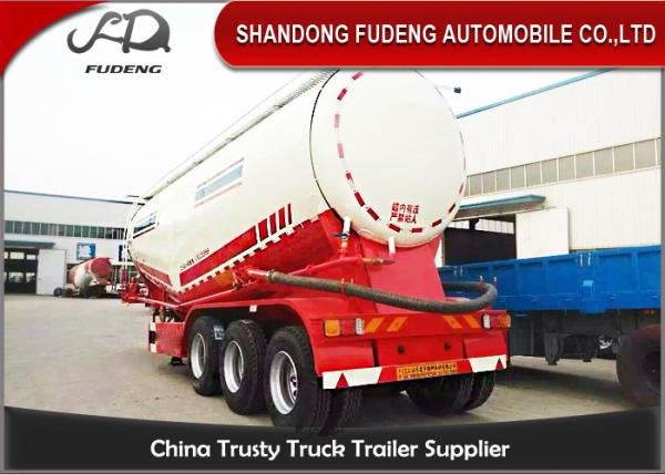 50 Ton Custom V Shape Cement  Tank Trailer , 42 CBM Bulk Cement Trailer 
