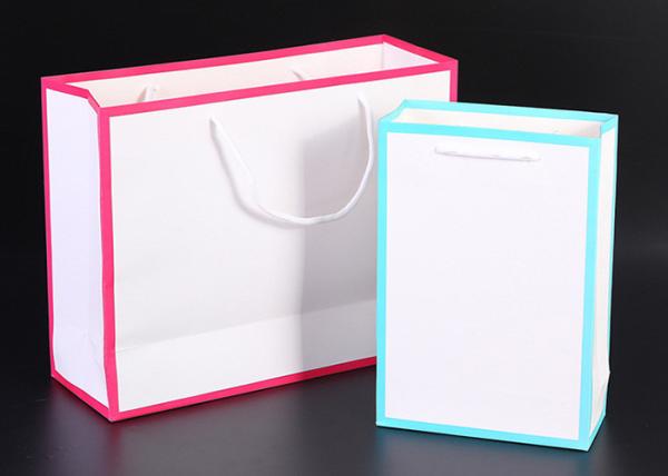 Printed Recycled Paper Bags , Paper Gift Bags Packaging For Christmas