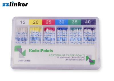 Os pontos de papel do GP Protaper para o milímetro de enchimento dental da guta- da odontologia marcaram