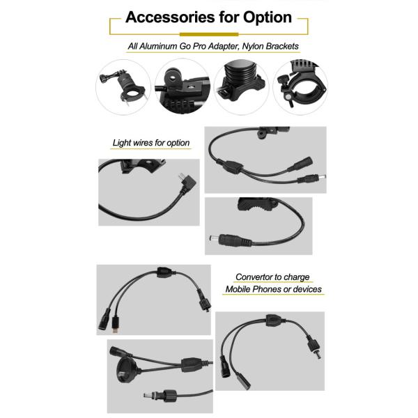 External Switch Super Bright 5000 Lumens Bike Front Light Durable Water Resistant