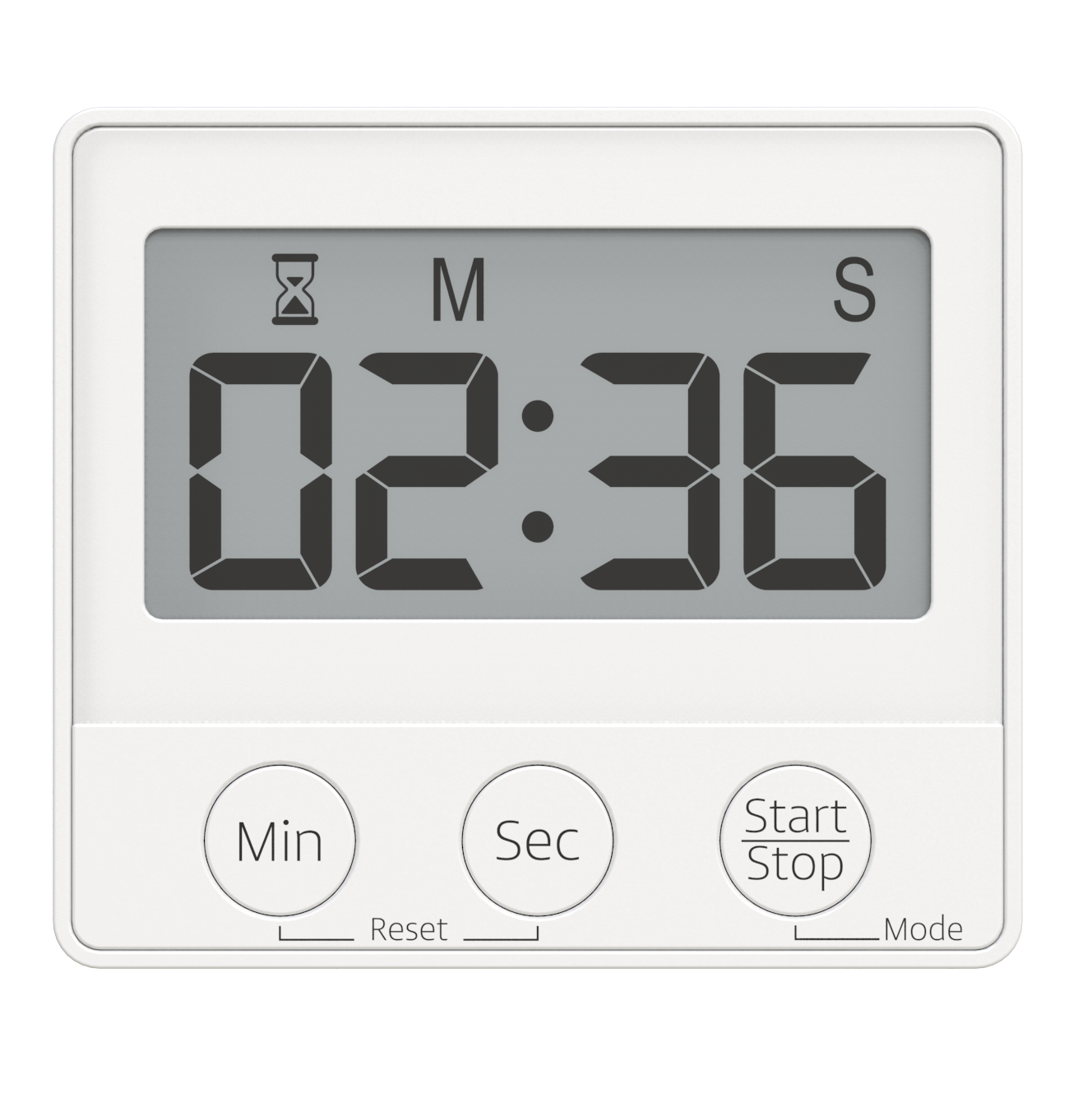 Mini Desktop Digital Clock with Timing Function Plastic Material Eco-Friendly LCD Display 90 Min Countdown