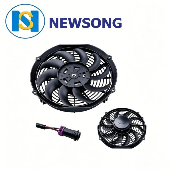 High Airflow 11 Inch 3500rpm 12A 6A 130W Bus AC Condenser Fan DC12V 24V for Repalcement