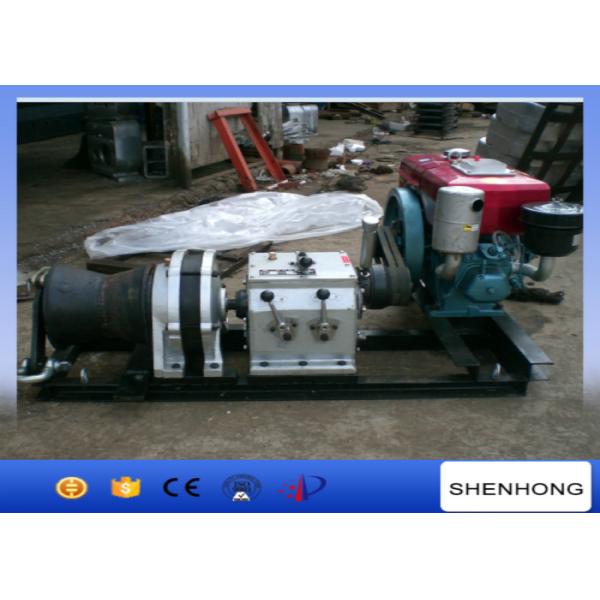 High efficiency Water Cooled Diesel Cable Winch Small Volume 4M / Min Gears