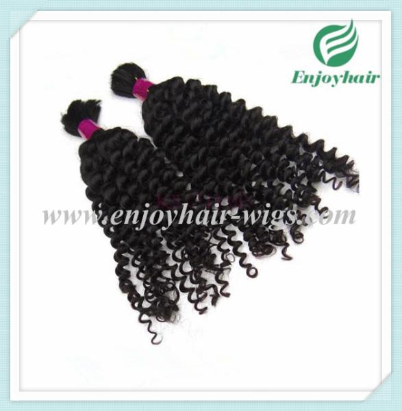 Peruvian 5A virgin remy hair bulk ,natural color, deep curly style 10''-26''length hair