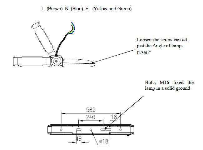 800 ватт 90000LM вел напольное заливающее освещение с водителем Meanwell