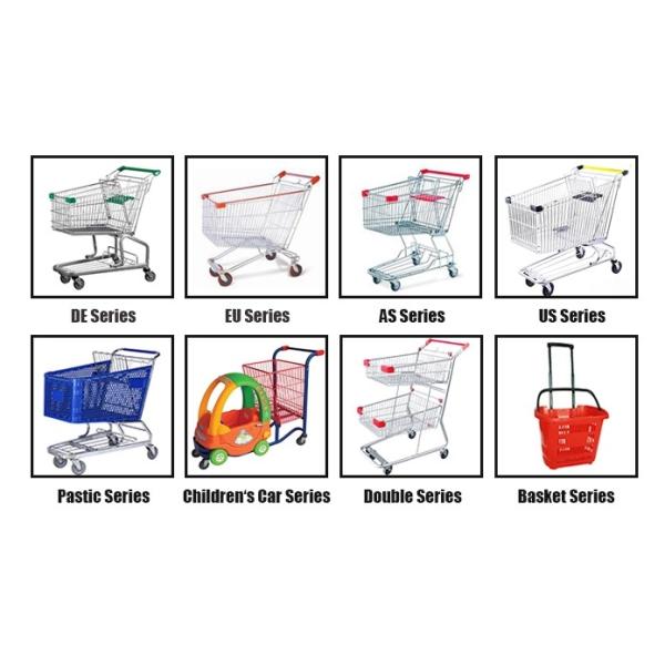 Eco - Friendly Rolling Plastic Shopping Basket Cart 100L 120L 160L 180L