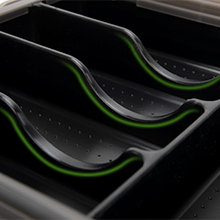 Оптимизируйте свой кухонный ящик с помощью поддонов и портативных столовых принадлежностей