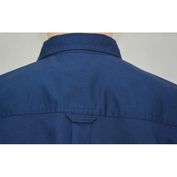 Men's 100% Cotton Twill Custom Work Shirts Short Sleeve Dark Blue Chest Pockets