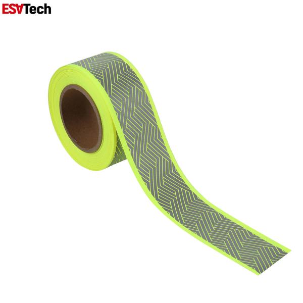 Faixa refletora verde para roupas bolsas vestuário desportivo roupa exterior