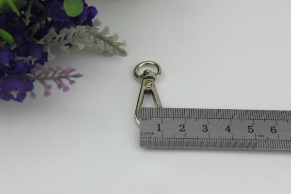 Factory direct sale metal zinc alloy 10 mm hanging brush anti brass snap hook for handbag