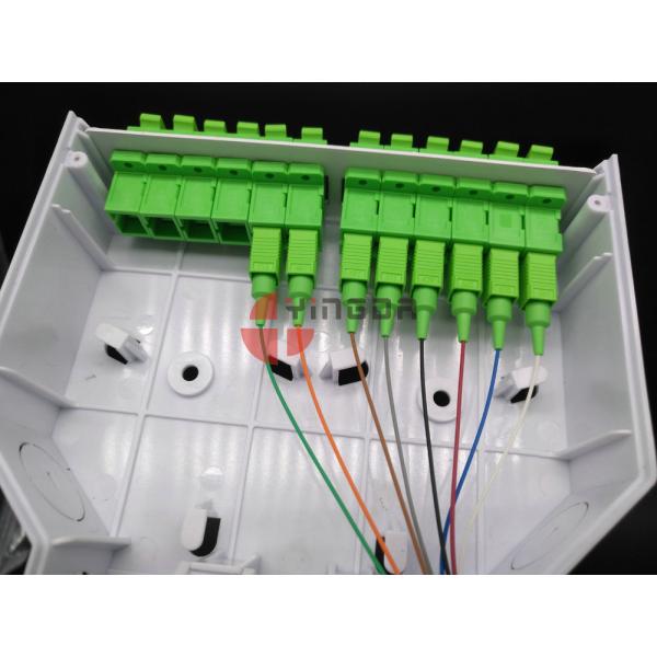 Переходники и отрезки провода портов СК/АПК терминальной коробки 12 оптического волокна ДИН пластиковые