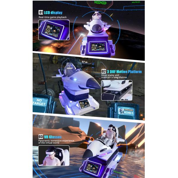 Virtual Reality Flight Simulator VR Airplan Game Machine with Joystick Shooting Arcade Gaming