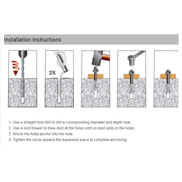 Metric Silver M12*90 Carbon Steel Galvanized Wedge Anchor Bolt for Structural Support