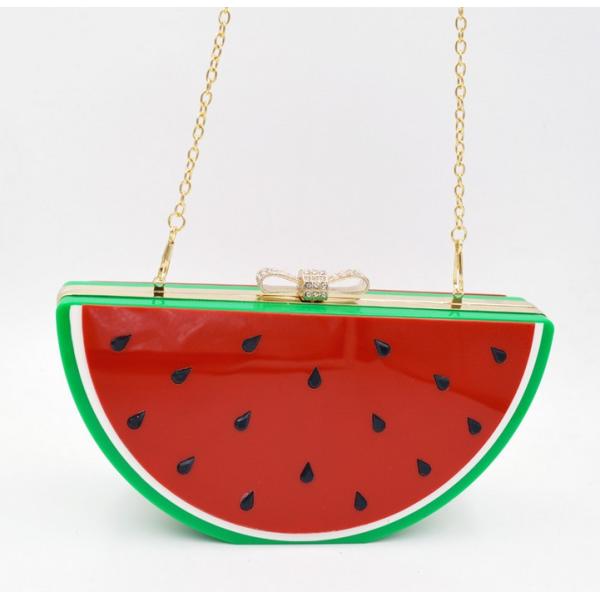 Lemon fruit watermelon creative fashion acrylic shoulder bag