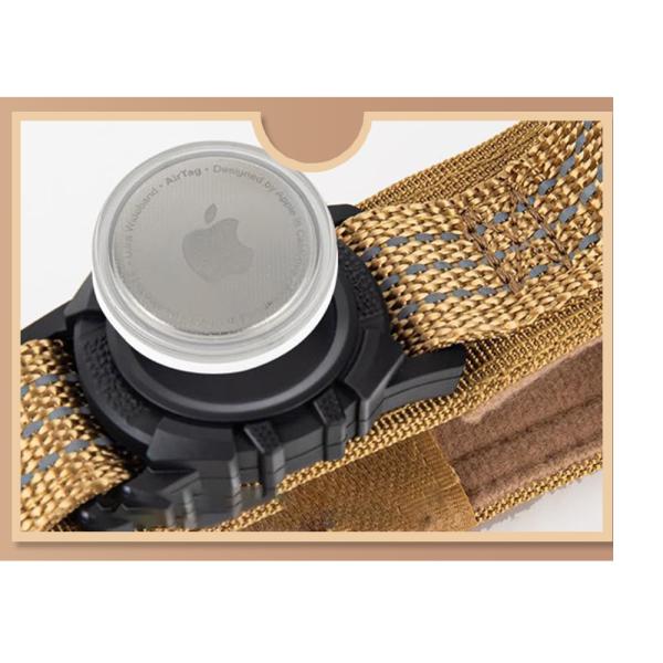 Dog Collar Eco Friendly Nylon Adjustable Pet Collars with Air Tag GPS Tracker Dog Leads