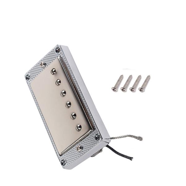 Dual bobina fechada Mini HumbuckerAlnico 5 Chrome Metal Pickup para LP Guitar Bridge Com parafusos de montagem