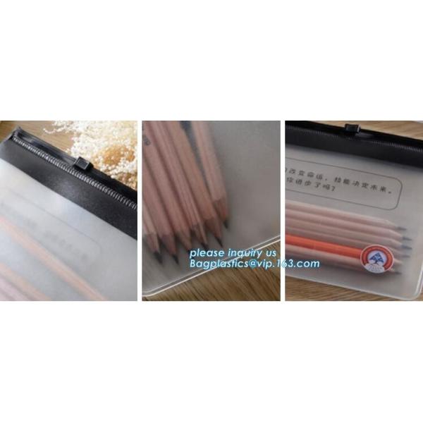 have fashion sense bag,classic cosmetic bag,space utilization,Pvc Document Clear Plastic Snap Button File Bag bagease