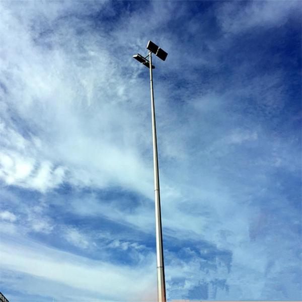 Insert Mode Connection Circular High Mast Steel Lighting Poles with Lifting System ISO
