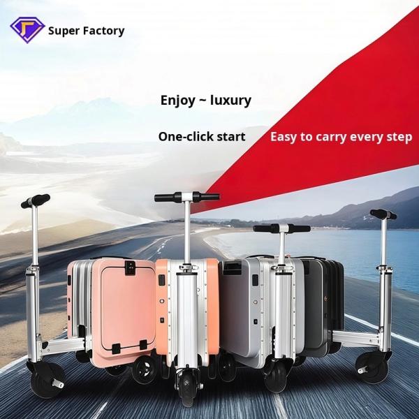 20 Inch Ride-On Cabin Luggage in Silver / Pink / Orange / Gray