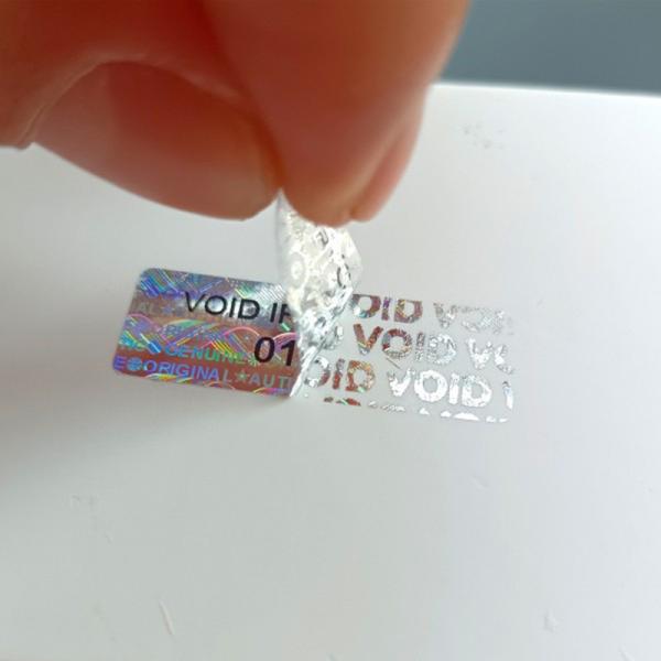 Plastic Anti Counterfeit Sticker Tamper Evident Sticker For Brand Protection