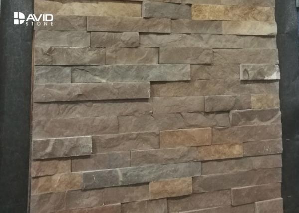 Coffee Limestone Interior Cultured Stone Wall Cladding Corrosion Resistance