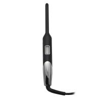 Enderezadora revestida de cerámica negra del pelo del tamaño del viaje 45W, hierro plano de 1 pulgada