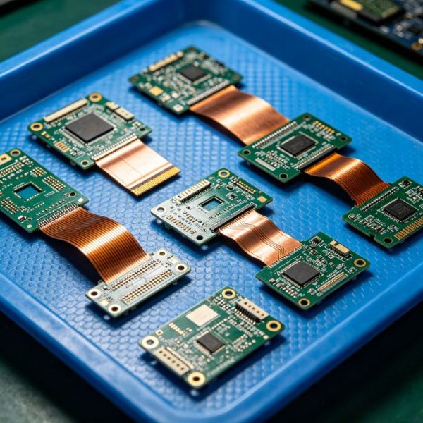 Blue Soldermaskcolor Rigid Flex PCB Assembly Thickness 0.2mm 3.0mm Minimum Trace Spacing 3 Mil