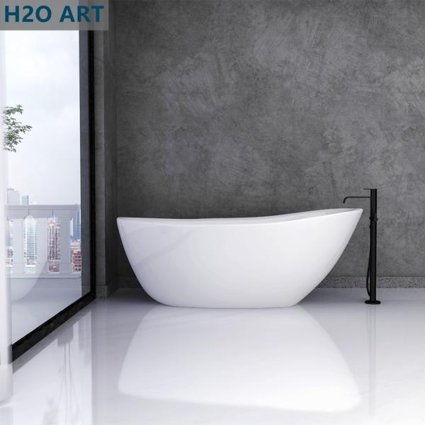 1800mm Outdoor Tub Pipe Free Massage Freestanding Acrylic Bathtub with Whirlpool Jets