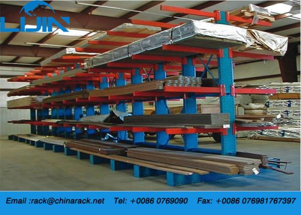 Industrial Industrial Metal Racks , Warehouse Cold Roll Steel King Cantilever Rack