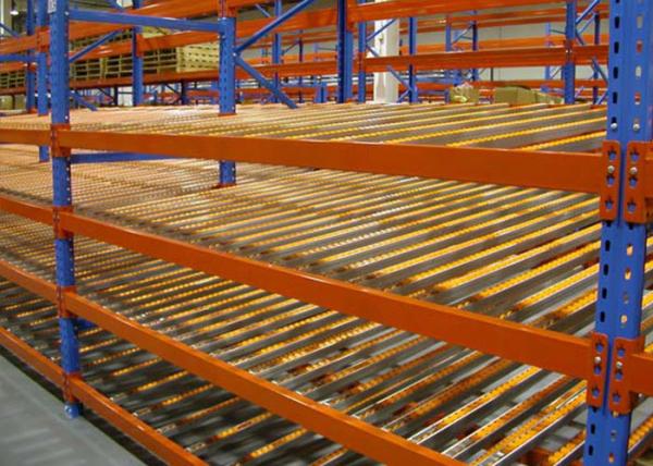 Live Dynamic Storage Carton Flow Rack Bule Coating For Industrial Warehouse