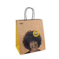 Sacos de papel pesados inferiores das compras na mercearia dos vegetais de frutos de Brown Kraft do quadrado para mantimentos