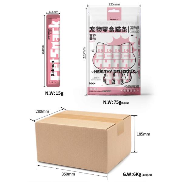 Main Ingredient Tuna 15g/pcs Cat Snack Sticks for Nutrient and Calcium Supplement