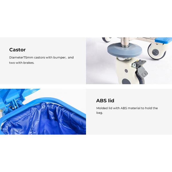 MK S17 Hospital Linen Trolley Surgical Instrument Stainless Steel With One Bag