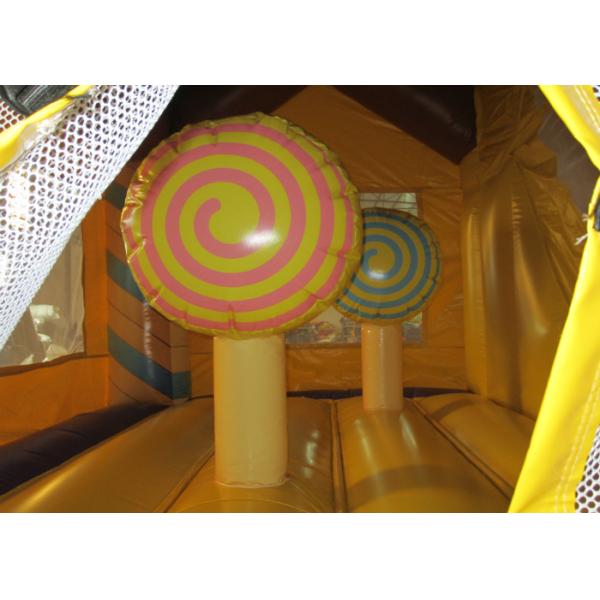 Waterproof Funny Inflatable Jump House 5 X 5m , Kids Bounce House Silk Printing