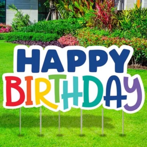 Custom Waterproof PP Yard Signs for Festival Celebrations, Outdoor Holiday Decorations, UV Printed Corrugated Plastic Lawn Signs for Events, Promotions, Parties and Seasonal Displays