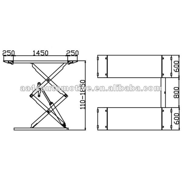 Подъем низкопрофильного полный Scissor корабль поднимает поверхностное установленное 3T 6613lbs