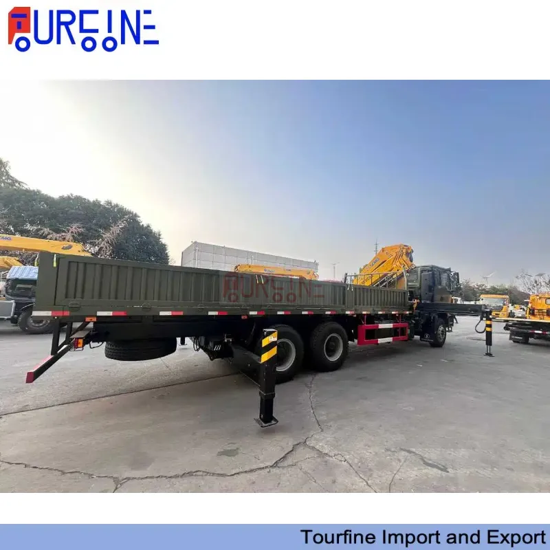 Construction Ready Shacman 6×4 14 Ton Straight Boom Truck Mounted Crane