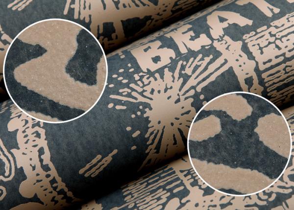Vintage Style Modern Lounge Wallpaper 0.53*10M , Sitting Room Wallpaper With English Letters