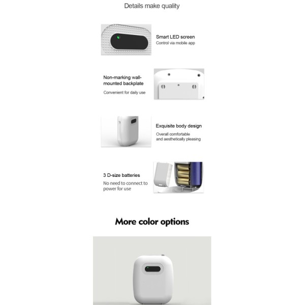 2.5W 5V Commercial Mini Fragrance Oil Diffuser 180ML Wall Mounted Electric Scent Diffuser Machine Smart Aroma Diffuser
