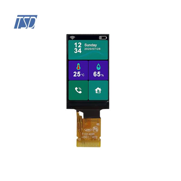 1.14 pulgadas 135x240 IPS TFT pantalla LCD 350 Nits grado industrial TST11401A
