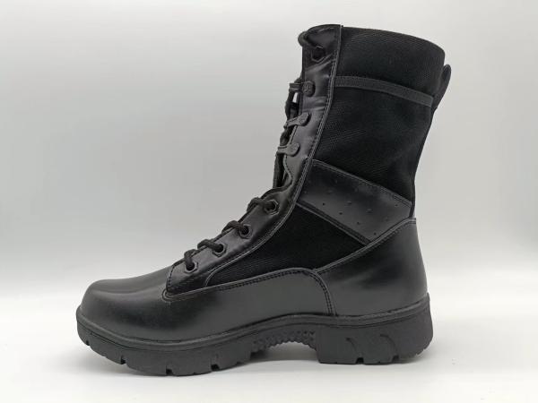 Bottes tactiques unisexes ultra-légères en plein air noir haut haut dentelle