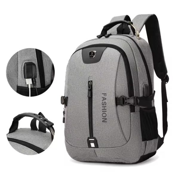 Main Material Oxford Custom Logo USB School Backpack for Casual Sports and Laptop