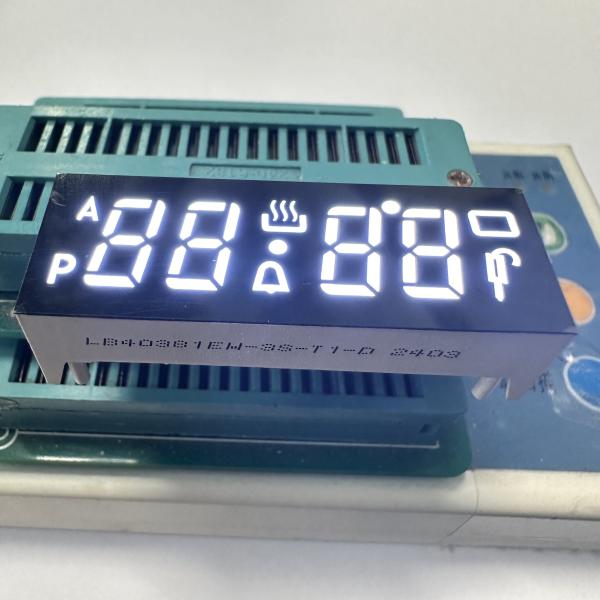 Pantalla LED de 7 segmentos de 4 dígitos de color blanco ultrabrillante    Anodo común para controladores de horno y electrodomésticos