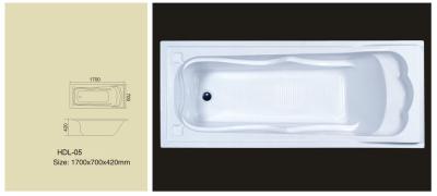 Acrylic bathtub, simple bathtub, common bathtub,sanitary ware, bathroom bath tub HDL-05