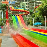 Water Playground Amusement Play Rainbow High Speed Slide Fiberglass Water Park Slides for Sale
