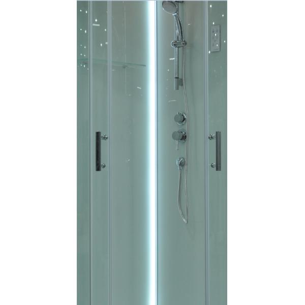 Свободные стоящие кабины ливня квадранта с прозрачной закаленной стеклянной фикчированной панелью